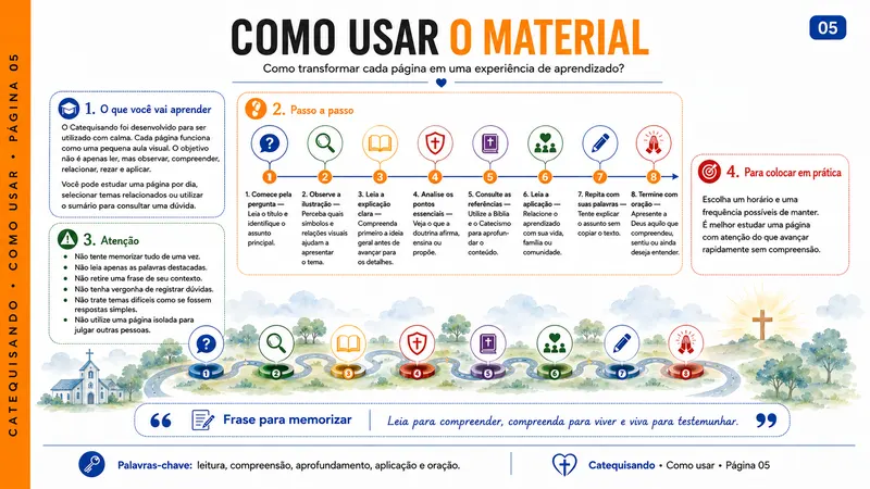 Página 05 — Como usar o material
