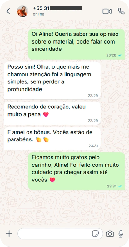 Depoimento de Aline sobre o Catequisando